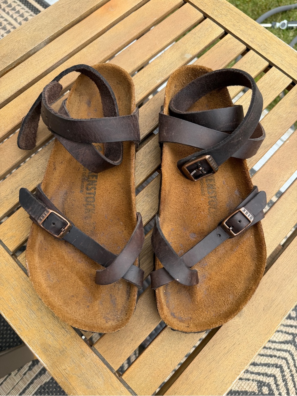 Birkenstock Yara Brown Leather Strappy Sandals - Picture 6 of 16